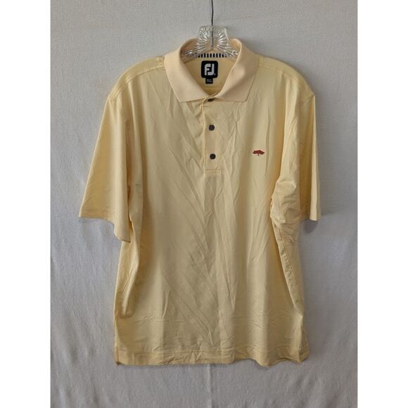 FootJoy Other - Men's Foot Joy FJ Yellow Embroidered Polo Shirt Size Medium